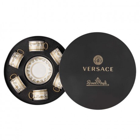 Rosenthal meets Versace Rosenthal Versace Virtus Gala White Set 6 Teetassen mit Untertassen Rosenthal Versace Virtus Gala White Набор из 6 чайных чашек с блюдцами