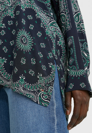 Tommy Hilfiger BANDANA VIS RELAXED BLOUSE Blouse placed bandana desert sky BANDANA VIS RELAXED BLOUSE Блузка размещенная бандана небо пустыни