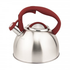 Michelino Wasserkocher 2,5 L Edelstahl Flotenkessel Teekessel Kessel SILBER Griffauswahl, hitzeresistenter Griff, grosse Offnung Blau Чайник Michelino, чайник из нержавеющей стали, 2,5 л, чайник, СЕРЕБРЯНЫЙ выбор ручки, термостойкая ручка, большое отверст