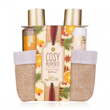 Accentra Shower Set Women's Gift Set Cosy Moments in Beautiful Jute Gift Box Подарочный набор для душа для женщин Cosy Moments в красивой подарочной коробке