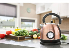 SWISS PRO+ SWISS PRO+ Wasserkocher Swiss Pro Retro Wasserkocher Kontrollanzeige 2200W 1,8L Edelstahl, 2200 W caramel Чайник SWISS PRO+ Swiss Pro Retro чайник с дисплеем, 2200 Вт, 1,8 л, нержавеющая сталь, 2200 Вт