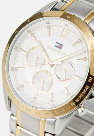 Tommy Hilfiger CASE BEZEL DIALBRACELET Chronograph watch silver-coloured/gold-coloured БРАСЛЕТ CASE BEZEL DIAL BRACELET Часы с хронографом серебристый/золотистый