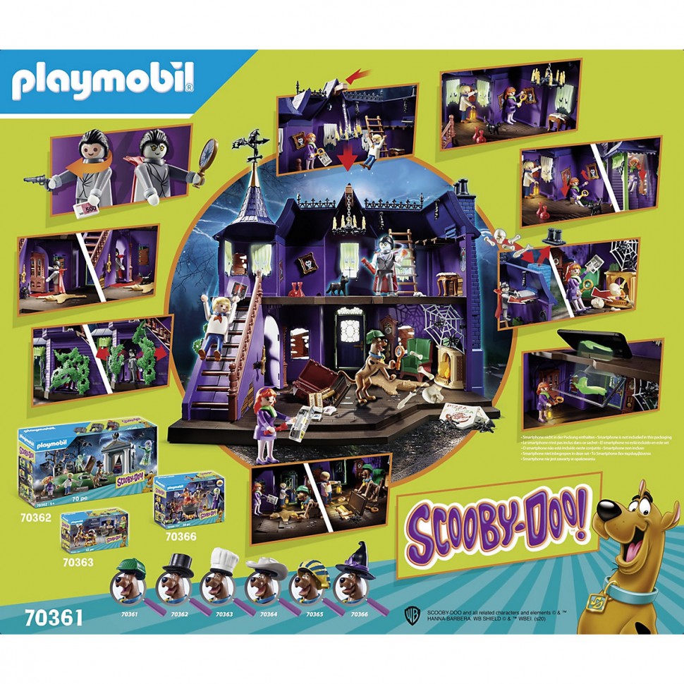 Купить PLAYMOBIL 2er Set: 70361 SCOOBY-DOO! Abenteuer im Geisterhaus +  70363 SCOOBY-DOO! Abendessen mit Shaggy Набор из 2 предметов: 70361 СКУБИ-ДУ!  Приключения в доме с привидениями + 70363 СКУБИ-ДУ! Ужин с Шэгги