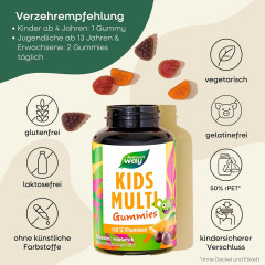 Nature's Way Kids Multi Gummies Детские мультивитамины, витамины A-Z, витамин C, D3, B12 и цинк, для иммунитета и энергии, вкус фруктов, с 4 лет, 60 шт