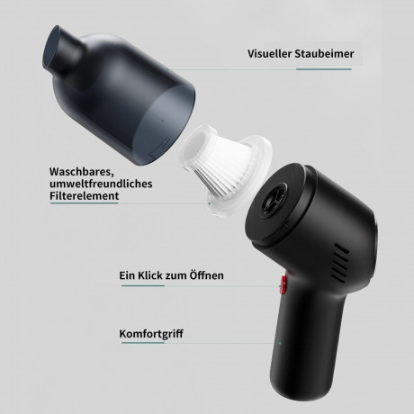 DOPWii DOPWii Akku-Handstaubsauger 9000Pa Drahtloser Auto-Staubsauger,Mit Bodenburste, Flachdusenburste, beutellos  Беспроводной ручной пылесос DOPWii, беспроводной автомобильный пылесос 9000Pa, со щеткой для пола, щеткой с плоской насадкой, без мешка