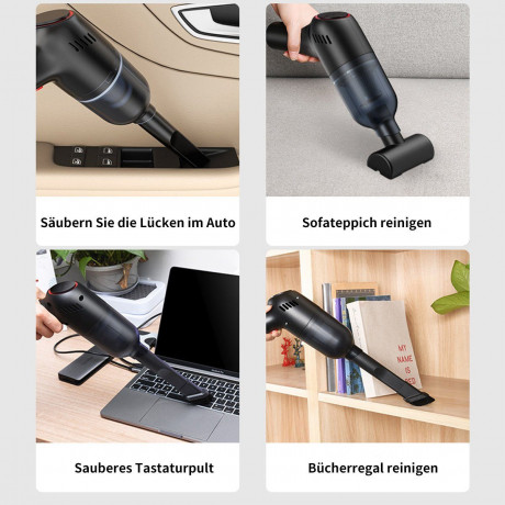 DOPWii DOPWii Akku-Handstaubsauger 9000Pa Drahtloser Auto-Staubsauger,Mit Bodenburste, Flachdusenburste, beutellos  Беспроводной ручной пылесос DOPWii, беспроводной автомобильный пылесос 9000Pa, со щеткой для пола, щеткой с плоской насадкой, без мешка