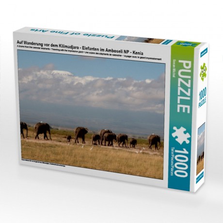 CALVENDO Puzzle CALVENDO Puzzle Auf Wanderung vor dem Kilimadjaro Пазл CALVENDO Puzzle В походе перед горой Килиманджаро