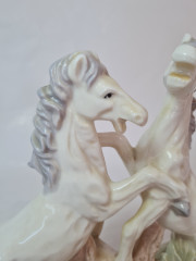 Статуэтка винтажная большая &quot;Пара лошадей&quot;, фарфор, 21 x 22,5 см, Германия, 1960-70гг.