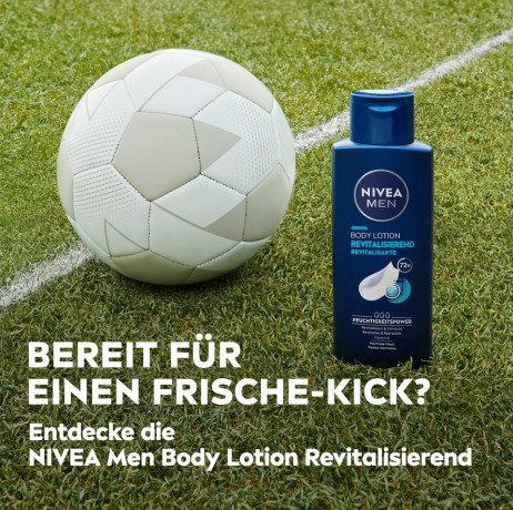 NIVEA MEN Body Lotion Revitalisierend, 250 ml, Нивеа Мужской лосьон для тела, витамин E, бодрящий, быстрое впитывание, 250 мл