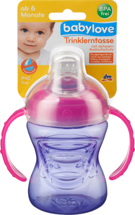 babylove Чашка для питья , lila / rosa, 240 мл