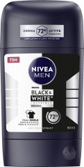 NIVEA MEN Black &amp; White Invisible Original Anti-Transpirant Stick, 50 ml, Нивеа Мужской антиперспирант стик, невидимый, защита одежды от пятен, 72ч защита, 50 мл