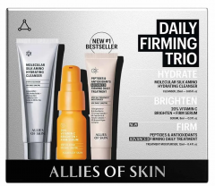 Allies of Skin Firming Trio Kit, Набор для лица лифтинг и сияние кожи, витамин C, пептиды и антиоксиданты, 3 средства (очищение + сыворотка + крем)