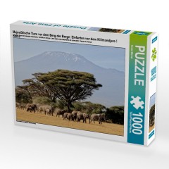 CALVENDO Puzzle CALVENDO Puzzle Majestatische Tiere vor dem Berg der Berge: Elefanten vor dem Kilimandjaro ! Kenia Пазл CALVENDO Puzzle Величественные животные перед горой гор: Слоны перед Килиманджаро! Кения