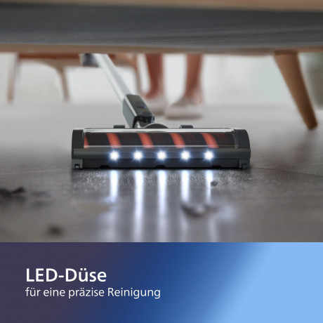 Philips Philips Akku-Hand-und Stielstaubsauger XC3031/01 3000 Series, 50,4 W, beutellos, mit LED-Duse und digitalem Motor, bis zu 60 Minuten Laufzeit Беспроводной ручной пылесос Philips XC3031/01 серии 3000, 50,4 Вт, без мешка, со светодиодной насадкой и