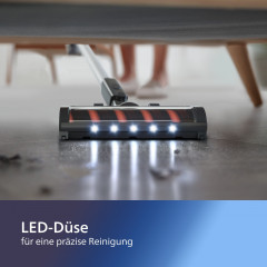 Philips Philips Akku-Hand-und Stielstaubsauger XC3031/01 3000 Series, 50,4 W, beutellos, mit LED-Duse und digitalem Motor, bis zu 60 Minuten Laufzeit Беспроводной ручной пылесос Philips XC3031/01 серии 3000, 50,4 Вт, без мешка, со светодиодной насадкой и