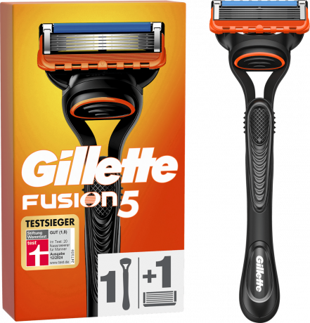 GILLETTE Rasierer, Fusion5, 1 St, Джилетт Набор для бритья Fusion5: станок и 1 сменная кассета, 1 набор
