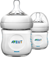 Philips AVENT 125ml Doppelpack, Набор из Двух Силиконовых Бутылочек для Удобного Кормления Малыша 2 шт