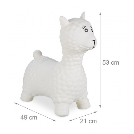 relaxdays Hupftier Lama in Cremeweiss Копытная лама кремово-белого цвета