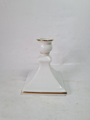 Подсвечник винтажный &quot;Геометрия&quot; Gerold / Florist Design, фарфор, белый/золото, 9 x 11 см, Германия, 1960-1970гг.