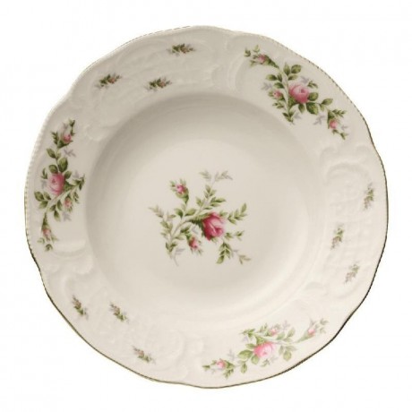 Rosenthal Rosenthal Sanssouci Elfenbein Moosrose neu Suppenteller 23 cm Rosenthal Sanssouci Ivory Moosrose новая суповая тарелка 23 см