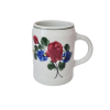 Кружка пивная винтажная Lilien Porzellan Austria с яркими цветами, ручная роспись, фарфор, 11.5 см, Австрия, 1960-70гг.