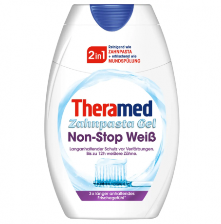 Зубная паста Theramed 2 в 1, Non-stop White, отбеливающая,75 мл