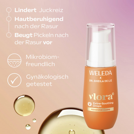 WELEDA Extra-Soothing Drops, 30 ml, Успокаивающие капли Extra-Soothing для наружной интимной области при сухости и после бритья, 30 мл