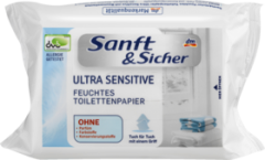 Sanft&amp;Sicher Влажная Туалетная бумага сверхчувствительная Запасная упаковка, 60 шт