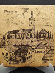 Панно винтажное &quot;Оберхайм (1959)&quot;, керамика, 20 х 19.5 см, Италия, 1960-70гг.