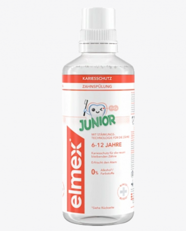 elmex Mundspulung Kariesschutz Junior, 6-12 Jahren 400 ml, Детский ополаскиватель для полости рта от кариеса, 6-12 лет, 400 мл
