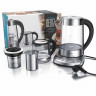Arendo Arendo Wasserkocher, 1,7 l, 2400 W, Edelstahl mit Teeaufsatz, Teekocher, Temperatureinstellung 70 100° C Чайник Arendo, 1,7 л, 2400 Вт, нержавеющая сталь с насадкой для чая, заварник, регулировка температуры 70 100°С