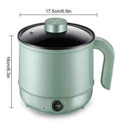 Yoyaxi Yoyaxi Reiskocher 1,7 Liter tragbare elektrische Antihaft-Pfanne, Multifunktionaler Topf, doppelte Steuerung fur das Kochen Grun Рисоварка Yoyaxi, портативная электрическая сковорода с антипригарным покрытием, 1,7 литра, многофункциональная кастрюл