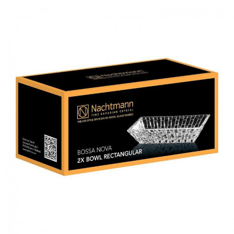 Nachtmann Nachtmann Bossa Nova Schale rechteckig Set 2-tlg. 17x8,5x3,6 cm Набор прямоугольных мисок Nachtmann Bossa Nova, 2 предм. 17x8,5x3,6 см