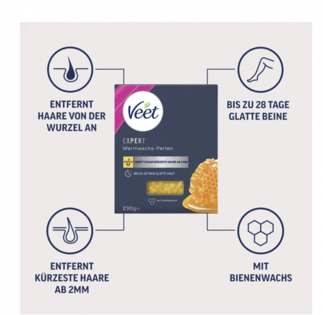 Veet EXPERT Warmwachs-Perlen Восковые гранулы Veet EXPERT с пчелиным воском  230г