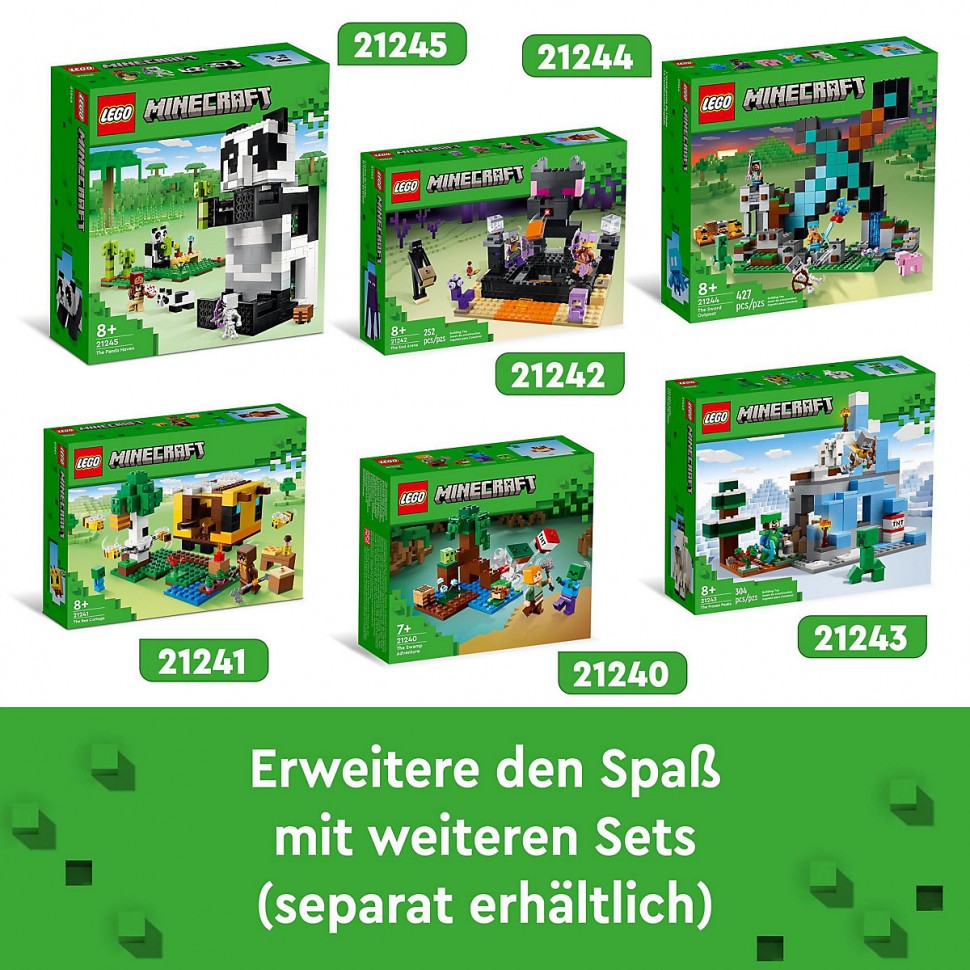 Купить LEGO LEGO Minecraft 21245 Das Pandahaus LEGO Minecraft 21245 Дом  панды в интернет-магазине Diskontshop.eu Германия всего за 5 997 руб. в