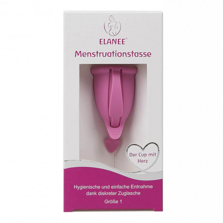 ELANEE Menstruationstasse Grosse 1 rosa  Менструальная чаша размер 1 розовая