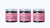 Niyok 2in1 Deodorant Flowers 40ml x 3st, Натуральный дезодорант для женщин и мужчин (Германия), крем-дезодорант, защита от запаха и пота без алюминия и спирта, цветочный аромат 40мл x 3 шт