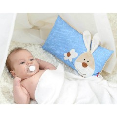 sigikid Baby Kuscheldecke  Kissen Set 2-tlg. Hase Semmel Bunny hellblau Spieldecken Комплект подушек для детского одеяла из 2-х предметов. Игровые коврики Hase Semmel Bunny голубого цвета