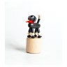 Holzspielzeug Wackelfigur Pudel schwarz Деревянная игрушка кивающий пудель черный