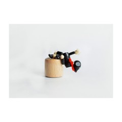 Holzspielzeug Wackelfigur Pudel schwarz Деревянная игрушка кивающий пудель черный