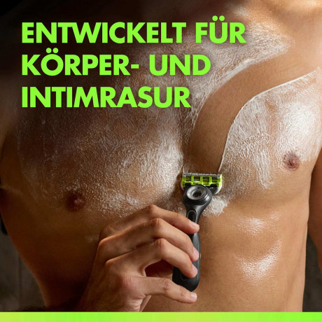 GILLETTE Rasierer, Labs Body & Intimate, 1 St, Джилетт Набор для бритья Labs Body & Intimate: станок, 1 сменная кассета и магнитный держатель, 1 набор