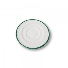 Gmundner Keramik Gmundner Keramik Gruner Rand Cappuccino-Untertasse Gourmet d: 14 cm Gmundner Ceramics Блюдце для капучино с зеленым ободком Gourmet d: 14 см