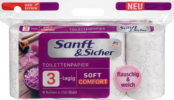 Sanft&amp;Sicher Туалетная бумага 3-lagig Soft Comfort 8x150 Blatt, 8 шт