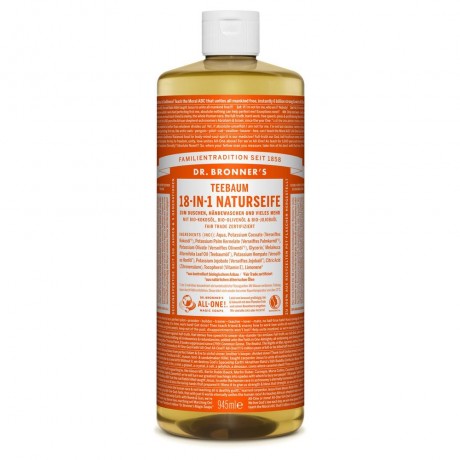 Dr. Bronner's Teebaum 18in1 Naturseife 945ml Чайное дерево натуральное мыло 18в1 945мл