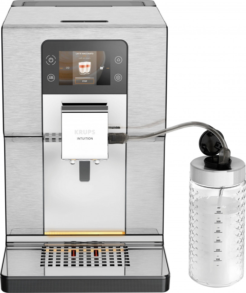 Купить Krups Krups Kaffeevollautomat EA877D Intuition Experience+, 21  Heiss- und Kaltgetranke-Spezialitaten, gerauscharm, Farb-Touchscreen  Полностью автоматическая кофемашина Krups EA877D Intuition Experience+, 21  вид горячих и холодных напитков ...