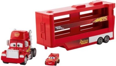 Mattel Disney Pixar Cars Mini Racer Transporter Mack (inkl. 1 Mini Racer) Disney Pixar Cars Mini Racer Transporter Mack (включая 1 мини-гонщик)
