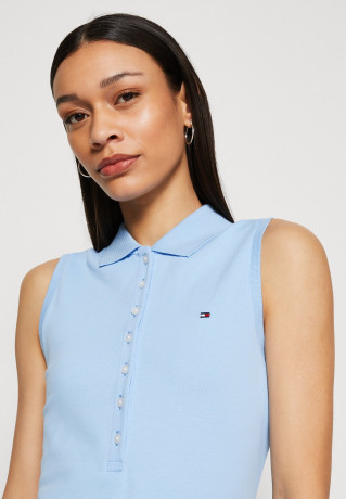 Tommy Hilfiger SLIM COLLAR DETAIL NS Polo shirt vessel blue SLIM COLLAR DETAIL NS Рубашка поло сосуд синий