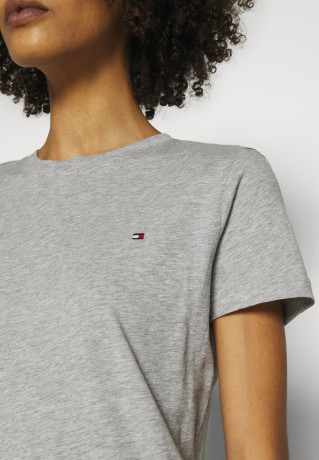 Tommy Hilfiger HERITAGE CREW NECK TEE Basic T-shirt light grey heather ФУТБОЛКА HERITAGE CREW NECK Базовая футболка светло-серый вереск