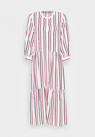 Tommy Hilfiger MIDI SHIRT DRESS Day dress polka dot stp/ white ground ПЛАТЬЕ МИДИ-РУБАШКА Повседневное платье горошек стп/ белый фон