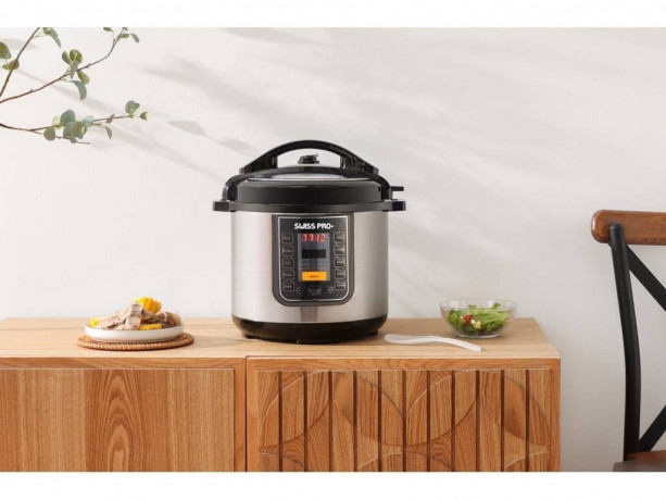 SWISS PRO+ SWISS PRO+ Multikocher Swiss Pro elektrischer Schnellkochtopf 6L 1000W Dampfgarer Reiskocher, 1000 W  Мультиварка SWISS PRO+ Электрическая скороварка Swiss Pro 6л 1000Вт рисоварка на пару, 1000Вт